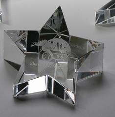 Crystal Star Paperweight - Click Image to Close
