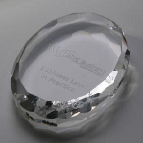 Crystal Oval Paperweight Crystal Oval Paperweight